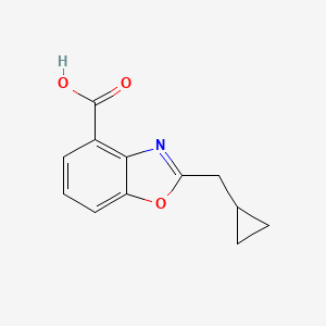 molecular formula C12H11NO3 B8607929 2-(Cyclopropylmethyl)benzoxazole-4-carboxylic acid 