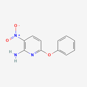 molecular formula C11H9N3O3 B8607981 3-Nitro-6-phenoxy-pyridin-2-yl-amine 