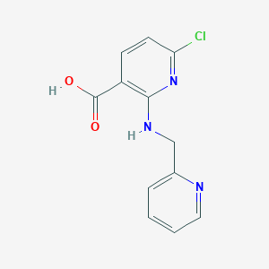 6-Chloro-2-[(pyridin-2-ylmethyl)amino]nicotinic acid
