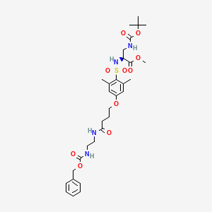 molecular formula C31H44N4O10S B8608344 methyl (2S)-2-[[2,6-dimethyl-4-[4-oxo-4-[2-(phenylmethoxycarbonylamino)ethylamino]butoxy]phenyl]sulfonylamino]-3-[(2-methylpropan-2-yl)oxycarbonylamino]propanoate 