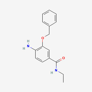 molecular formula C16H18N2O2 B8608378 4-amino-3-(benzyloxy)-N-ethylbenzamide 
