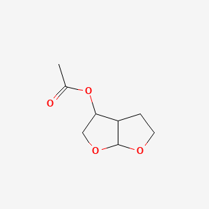 molecular formula C8H12O4 B8608713 Hexahydrofuro[2,3-b]furan-3-yl acetate 
