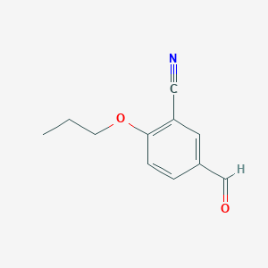 molecular formula C11H11NO2 B8609022 5-Formyl-2-propoxybenzonitrile 