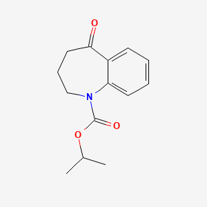 molecular formula C14H17NO3 B8609042 Isopropyl 5-oxo-2,3,4,5-tetrahydro-1H-benzo[b]azepine-1-carboxylate 