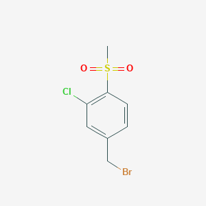molecular formula C8H8BrClO2S B8609059 4-(bromomethyl)-2-chloro-1-methanesulfonylbenzene 