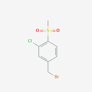 molecular formula C8H8BrClO2S B8609059 4-(Bromomethyl)-2-chloro-1-(methylsulfonyl)benzene 