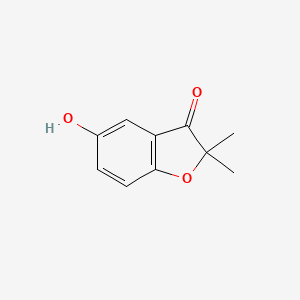 molecular formula C10H10O3 B8609068 5-Hydroxy-2,2-dimethyl-2,3-dihydro-1-benzofuran-3-one 