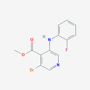molecular formula C13H10BrFN2O2 B8609078 methyl 3-bromo-5-(2-fluoroanilino)pyridine-4-carboxylate 