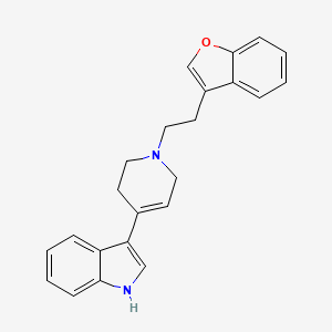 molecular formula C23H22N2O B8609149 3-(1-(2-(benzofuran-3-yl)ethyl)-1,2,3,6-tetrahydropyridin-4-yl)-1H-indole CAS No. 821786-90-7