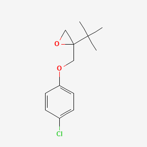 molecular formula C13H17ClO2 B8609152 2-tert-Butyl-2-[(4-chlorophenoxy)methyl]oxirane CAS No. 80443-61-4