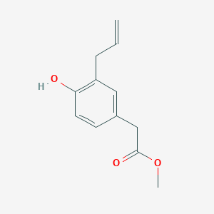 molecular formula C12H14O3 B8609159 methyl 2-(4-hydroxy-3-prop-2-enylphenyl)acetate 