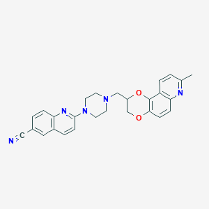 6-Quinolinecarbonitrile, 2-[4-[[(2S)-2,3-dihydro-8-methyl-1,4-dioxino[2,3-f]quinolin-2-yl]methyl]-1-piperazinyl]-