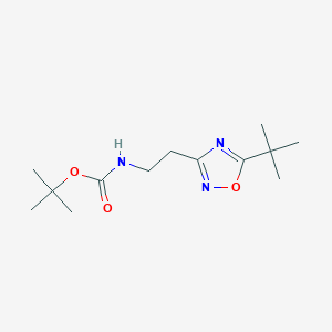 molecular formula C13H23N3O3 B8609217 tert-butyl N-[2-(5-tert-butyl-1,2,4-oxadiazol-3-yl)ethyl]carbamate 