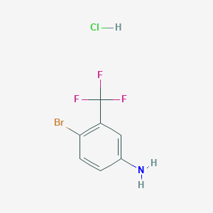 molecular formula C7H6BrClF3N B8609294 4-bromo-3-(trifluoromethyl)aniline HCl salt CAS No. 77992-50-8