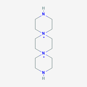 molecular formula C12H26N4+2 B086093 3,12-二氮杂-6,9-二氮杂二螺[5.2.5.2]十六烷 CAS No. 183-88-0