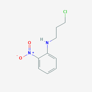molecular formula C9H11ClN2O2 B8609376 Benzenamine, N-(3-chloropropyl)-2-nitro- CAS No. 62781-00-4