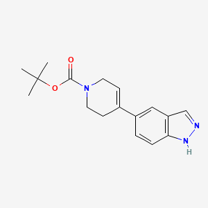 molecular formula C17H21N3O2 B8609503 tert-butyl 4-(1H-indazol-5-yl)-3,6-dihydropyridine-1(2H)-carboxylate 