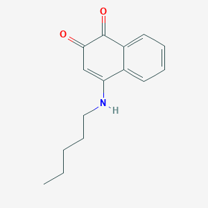 molecular formula C15H17NO2 B8609518 4-(Pentylamino)naphthalene-1,2-dione CAS No. 195156-52-6