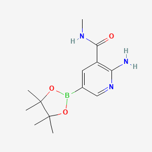 2-Amino-N-methyl-5-(4,4,5,5-tetramethyl-1,3,2-dioxaborolan-2-yl)nicotinamide