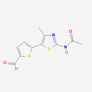 Acetamide, N-[5-(5-formyl-2-thienyl)-4-methyl-2-thiazolyl]-