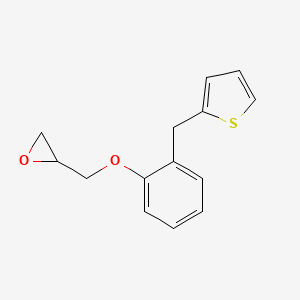 molecular formula C14H14O2S B8609825 1-[2-(2-Thenyl)phenoxy]-2,3-epoxypropane CAS No. 55506-46-2