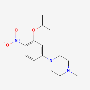 molecular formula C14H21N3O3 B8609835 1-Methyl-4-[4-nitro-3-(propan-2-yloxy)phenyl]piperazine 