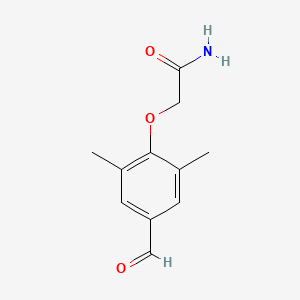 molecular formula C11H13NO3 B8609885 4-Formyl-2,6-dimethyl-phenoxy acetamide 