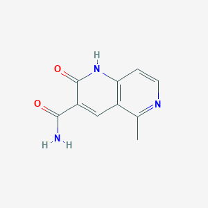 molecular formula C10H9N3O2 B8609905 5-Methyl-2-oxo-1,2-dihydro-1,6-naphthyridine-3-carboxamide CAS No. 88877-05-8