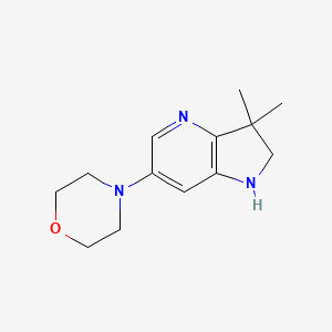molecular formula C13H19N3O B8609936 4-(3,3-dimethyl-2,3-dihydro-1H-pyrrolo[3,2-b]pyridin-6-yl)morpholine 