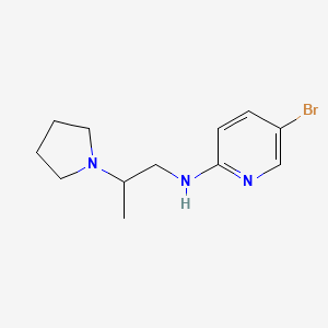 molecular formula C12H18BrN3 B8609961 (5-Bromo-pyridin-2-yl)-(2-pyrrolidin-1-yl-propyl)-amine 
