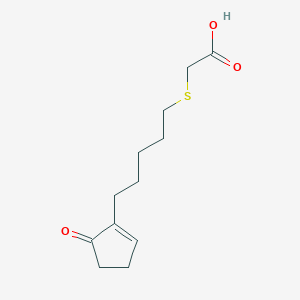 {[5-(5-Oxocyclopent-1-EN-1-YL)pentyl]sulfanyl}acetic acid