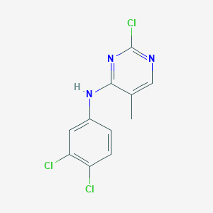 molecular formula C11H8Cl3N3 B8610152 N-(2-chloro-5-methyl-pyrimidin-4-yl)-(3,4-dichloro-phenyl)-amine CAS No. 280582-27-6