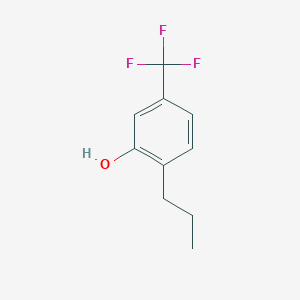 molecular formula C10H11F3O B8610249 2-Propyl-5-trifluoromethyl-phenol CAS No. 618-05-3