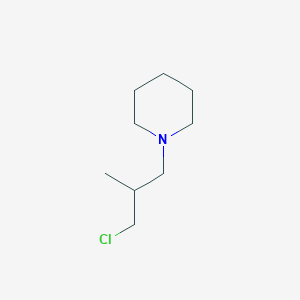 molecular formula C9H18ClN B8610258 3-Piperidino-2-methyl-1-chloropropane 