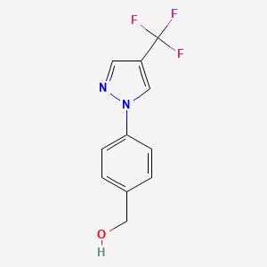 molecular formula C11H9F3N2O B8610274 (4-(4-(trifluoromethyl)-1H-pyrazol-1-yl)phenyl)methanol 
