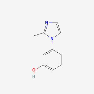 molecular formula C10H10N2O B8610457 3-(2-methyl-1H-imidazol-1-yl)phenol 