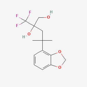 4-(2H-1,3-Benzodioxol-4-yl)-4-methyl-2-(trifluoromethyl)pentane-1,2-diol