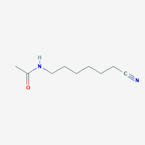 molecular formula C9H16N2O B8610669 N-(6-Cyanohexyl)acetamide CAS No. 62578-13-6