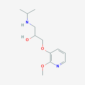 molecular formula C12H20N2O3 B8610694 1-[(2-Methoxypyridin-3-yl)oxy]-3-[(propan-2-yl)amino]propan-2-ol CAS No. 54126-69-1