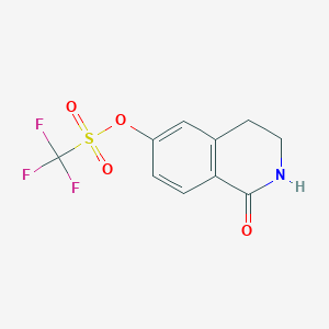 molecular formula C10H8F3NO4S B8610715 1-Oxo-1,2,3,4-tetrahydroisoquinolin-6-YL trifluoromethanesulfonate CAS No. 897374-38-8
