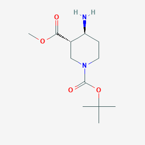 molecular formula C12H22N2O4 B8610722 Rel-1-(tert-butyl) 3-methyl (3S,4S)-4-aminopiperidine-1,3-dicarboxylate 
