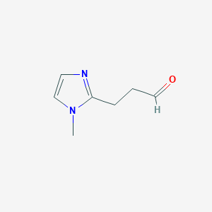 molecular formula C7H10N2O B8610731 3-(1-Methylimidazol-2-yl)propionaldehyde 