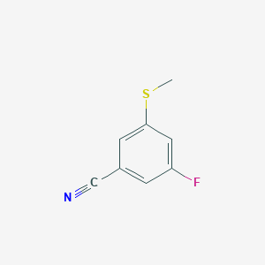 molecular formula C8H6FNS B8610738 3-Fluoro-5-(methylthio)benzonitrile 