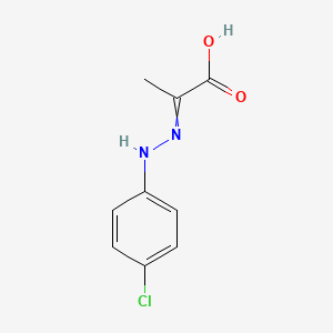 molecular formula C9H9ClN2O2 B8610754 2-[2-(4-Chlorophenyl)hydrazinylidene]propanoic acid CAS No. 5436-18-0