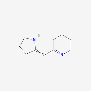molecular formula C10H16N2 B8610773 6-[(Pyrrolidin-2-ylidene)methyl]-2,3,4,5-tetrahydropyridine CAS No. 861402-14-4