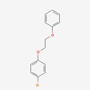 molecular formula C14H13BrO2 B8610799 1-(4-Bromophenoxy)-2-phenoxyethane 
