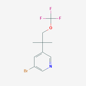 molecular formula C10H11BrF3NO B8610800 3-Bromo-5-(2-methyl-1-(trifluoromethoxy)propan-2-yl)pyridine 