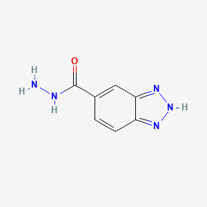 molecular formula C7H7N5O B8610809 1H-benzotriazole-5-carbohydrazide 