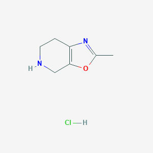 molecular formula C7H11ClN2O B8610814 2-Methyl-4,5,6,7-tetrahydrooxazolo[5,4-c]pyridine hydrochloride 