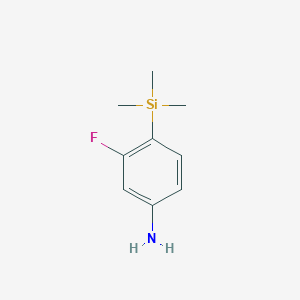 molecular formula C9H14FNSi B8610832 3-Fluoro-4-(trimethylsilyl)aniline 